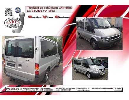 Tažné zařízení Ford TRANSIT 03/2000->08/2014
