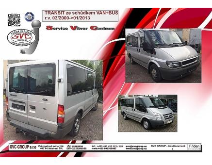 Tažné zařízení Ford TRANSIT 03/2000->08/2014