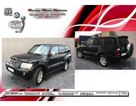 Tažné zařízení Mitsubishi Pajero 03/2000->2007, LWB 5-dveří