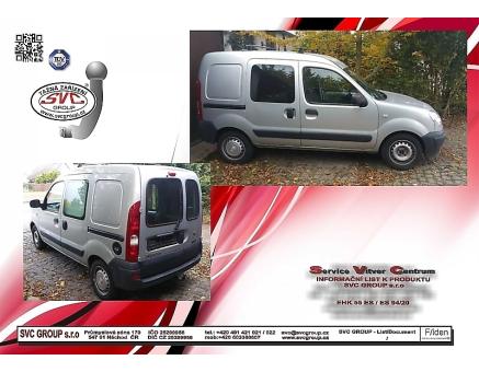 Tažné zařízení Nissan Kubistar All Road 01/2001->3/2010, vč. Pampa a 4x4