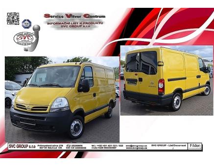 Tažné zařízení Nissan Interstar 01/1998->3/2011, Dodávka/Bus