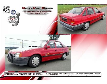 Tažné zařízení Opel Kadett 1984->1991, Sedan