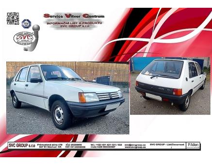 Tažné zařízení Peugeot 205 01/1983->12/1999, Hatchback