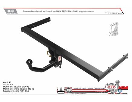Tažné zařízení Audi A3 05/2013->03/2000, Sedan