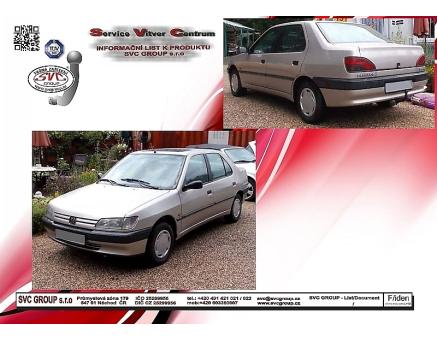 Tažné zařízení Peugeot 306 05/1997->2002, Sedan