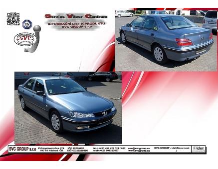 Tažné zařízení Peugeot 406 03/1995->01/2005, Sedan