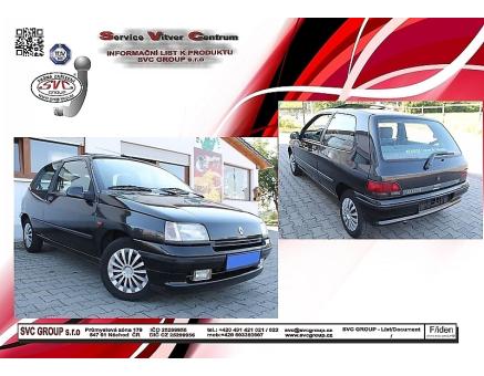 Tažné zařízení Renault Clio 01/1990->02/1998, Hatchback