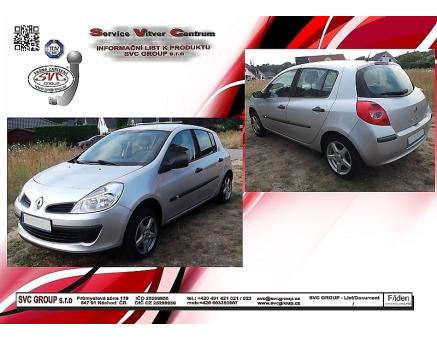 Tažné zařízení Renault Clio 07/2009->11/2012, Hatchback