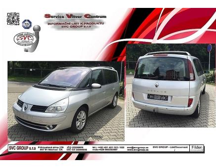 Tažné zařízení Renault Espace Grand 12/2010->03/2015, Typ IV