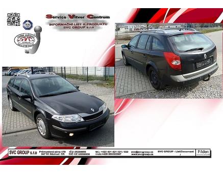 Tažné zařízení Renault Laguna 03/2001->12/2007, Kombi