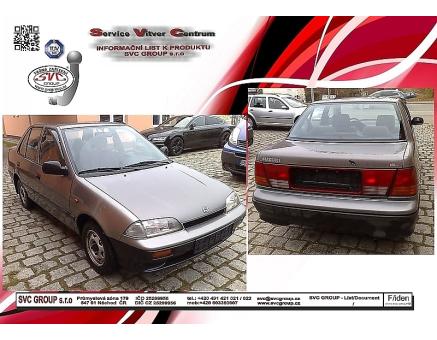 Tažné zařízení Suzuki Swift 08/1991->2005, Sedan