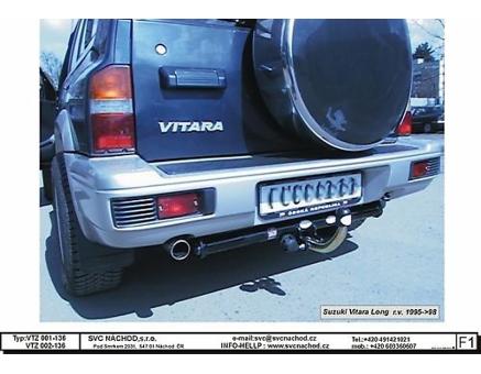 Tažné zařízení Suzuki Vitara 01/1998->8/2005, 5 Dveřové provedení
