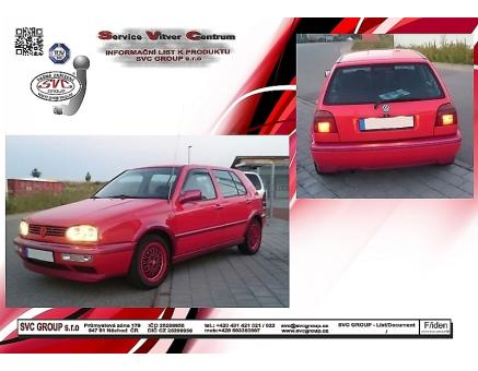 Tažné zařízení VOLKSWAGEN Golf 11/1991->07/1997, Hatchback