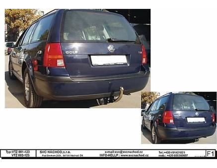 Tažné zařízení VOLKSWAGEN Golf 10/1997->06/2006, Variant / Combi