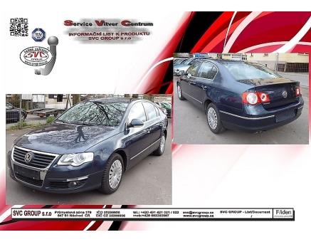 Tažné zařízení VOLKSWAGEN Passat 03/2005->09/2010, Sedan