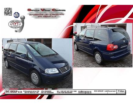 Tažné zařízení VOLKSWAGEN Sharan 05/2000->08/2010