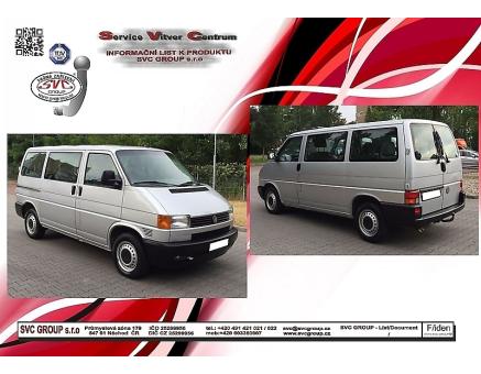 Tažné zařízení VOLKSWAGEN Transporter T4 1/1996->12/2003, Van / Multivan / Caravelle