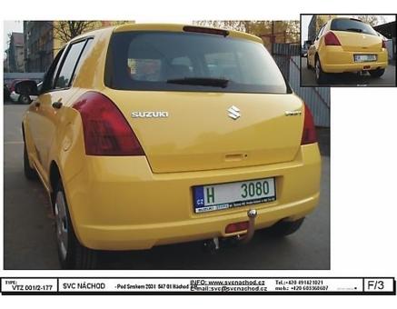 Tažné zařízení Suzuki Swift 05/2005->10/2010, Hatchback