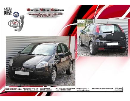 Tažné zařízení Fiat Punto Grande+EVO 09/2005->06/2013, Hatchback