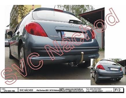 Tažné zařízení Peugeot 207 02/2006->12/2015, Hatchback