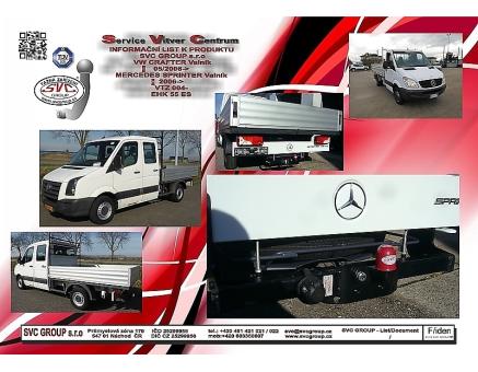 Tažné zařízení Mercedes Sprinter 05/2006->05/2018, Podvozek /Valník