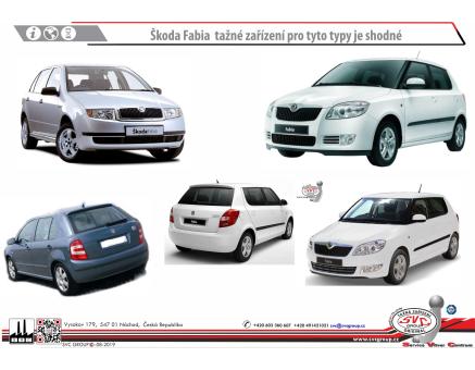 Tažné zařízení Škoda Fabia 02/2007->05/2010, Hatchback