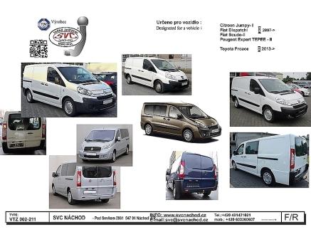 Tažné zařízení Citroën Jumpy 01/2007->06/2016