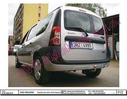 Tažné zařízení Dacia Logan MCV (kombi) 02/2007->06/2013