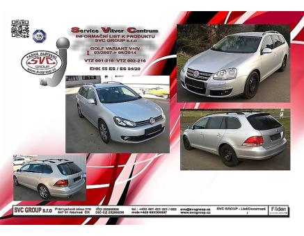 Tažné zařízení VOLKSWAGEN Golf 03/2007->05/2014, Variant / Combi