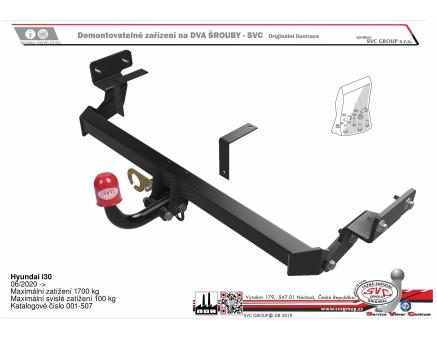 Tažné zařízení Hyundai i30 06/2020->, Kombi