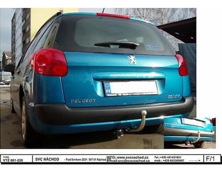 Tažné zařízení Peugeot 207 01/2007->12/2012, Kombi + Outdoor