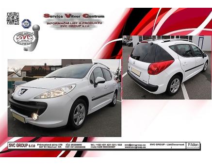 Tažné zařízení Peugeot 207 01/2007->12/2012, Kombi + Outdoor