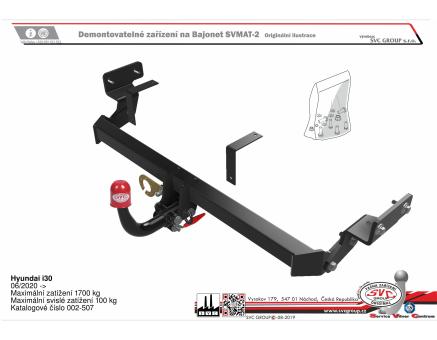 Tažné zařízení Hyundai i30 06/2020->, Kombi