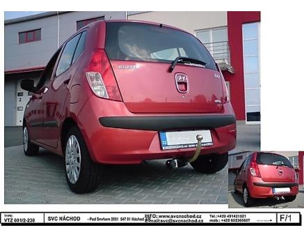 Tažné zařízení Hyundai i10 01/2008->06/2015