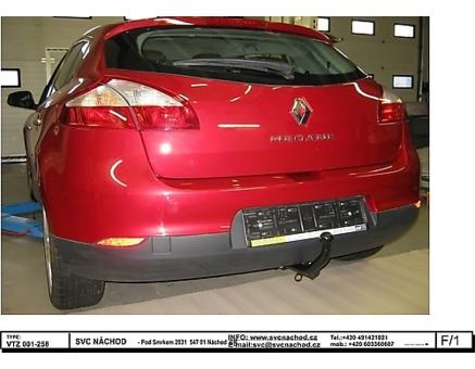 Tažné zařízení Renault Megane 11/2008->08/2015, Hatchback