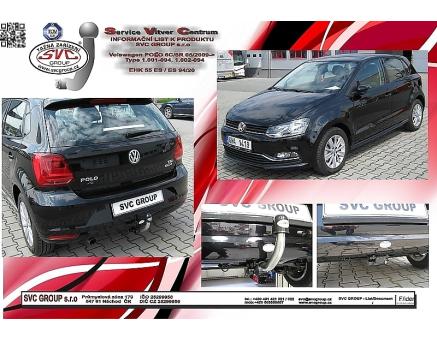 Tažné zařízení VOLKSWAGEN Polo 07/2009->04/2014, Hatchback