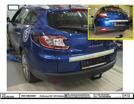Tažné zařízení Renault Megane 11/2008->08/2015, GRANDTOUR