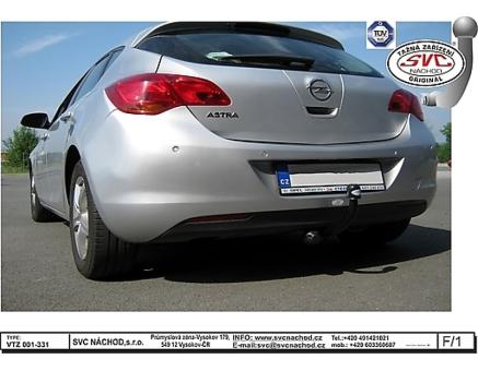 Tažné zařízení Opel Astra 12/2009->9/2015, J - Hatchback