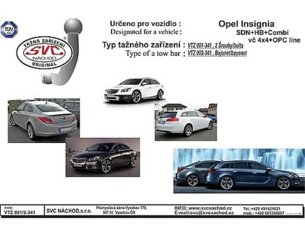 Tažné zařízení Opel Insignia 07/2008->06/2017, Kombi (Tourer)
