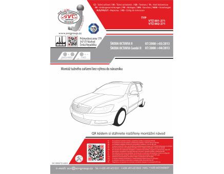 Tažné zařízení Škoda Octavia 07/2008->04/2013, Combi