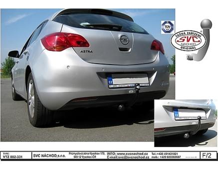 Tažné zařízení Opel Astra 12/2009->9/2015, J - Hatchback