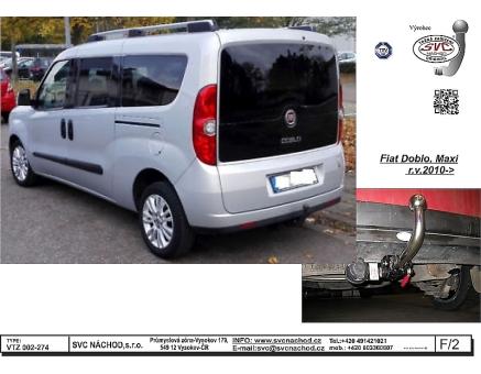 Tažné zařízení Fiat Doblo + Cargo 01/2010->06/2022