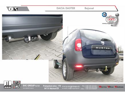Tažné zařízení Dacia Duster 04/2010->12/2013
