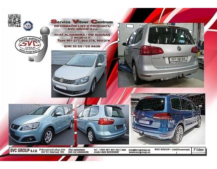 Tažné zařízení VOLKSWAGEN Sharan 09/2010->