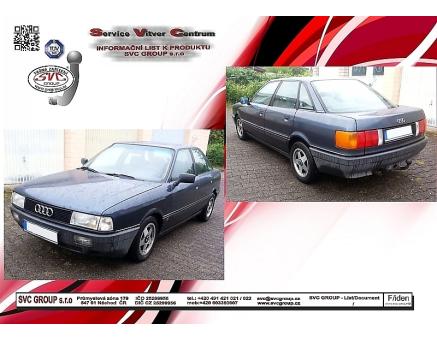 Tažné zařízení Audi 80 08/1986->10/1991, Sedan