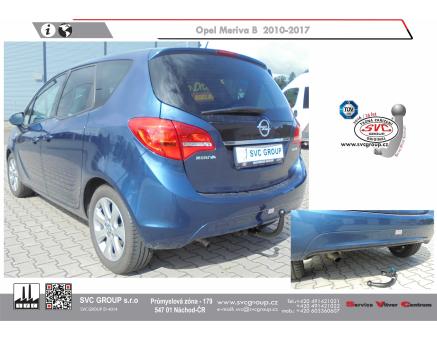 Tažné zařízení Opel Meriva 5/2010->12/2017, B