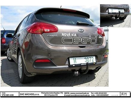 Tažné zařízení Kia Ceed 06/2012->06/2018, Hatchback