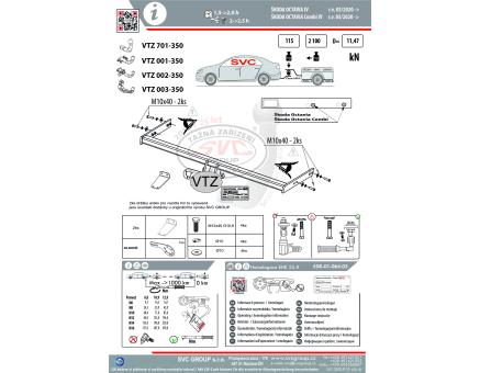 Tažné zařízení Škoda Octavia Scout 06/2020->