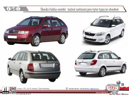 Tažné zařízení Škoda Fabia 04/2007->05/2010, Combi
