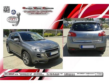 Tažné zařízení Peugeot 4008 01/2012->